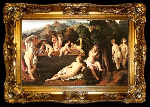 framed  Palma Vecchio Diana and Callisto, ta009-2